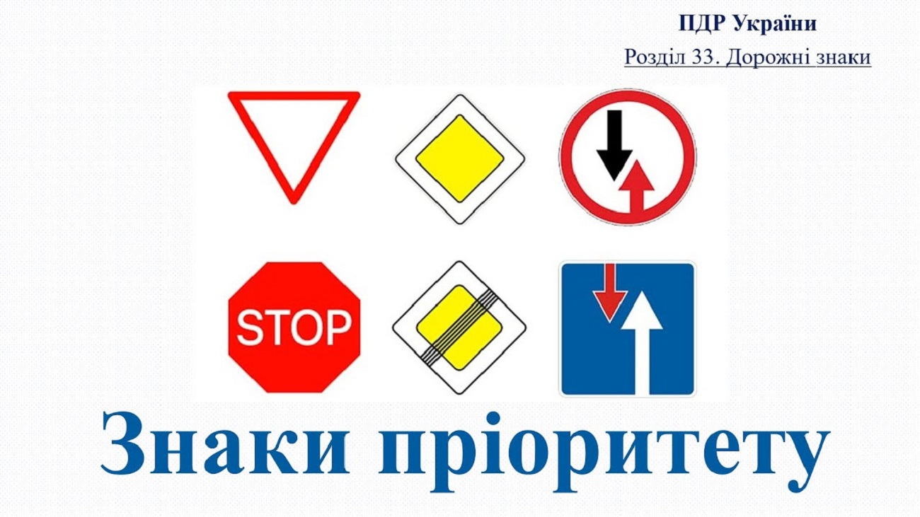 ПДД: знаки приоритета
