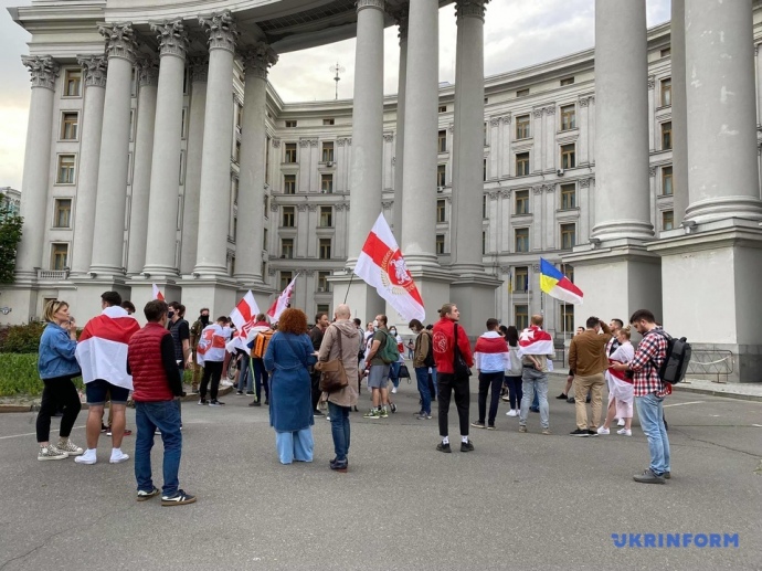 У Києві пройшла акція на підтримку затриманого в Мінську опозиціонера